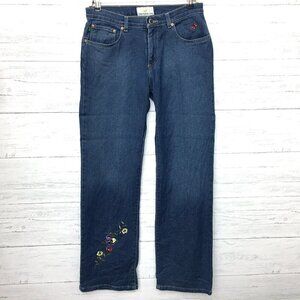 Vintage Todd Oldham TO2 Women's Jeans Wide Leg Embroidered Hippie size 28x33